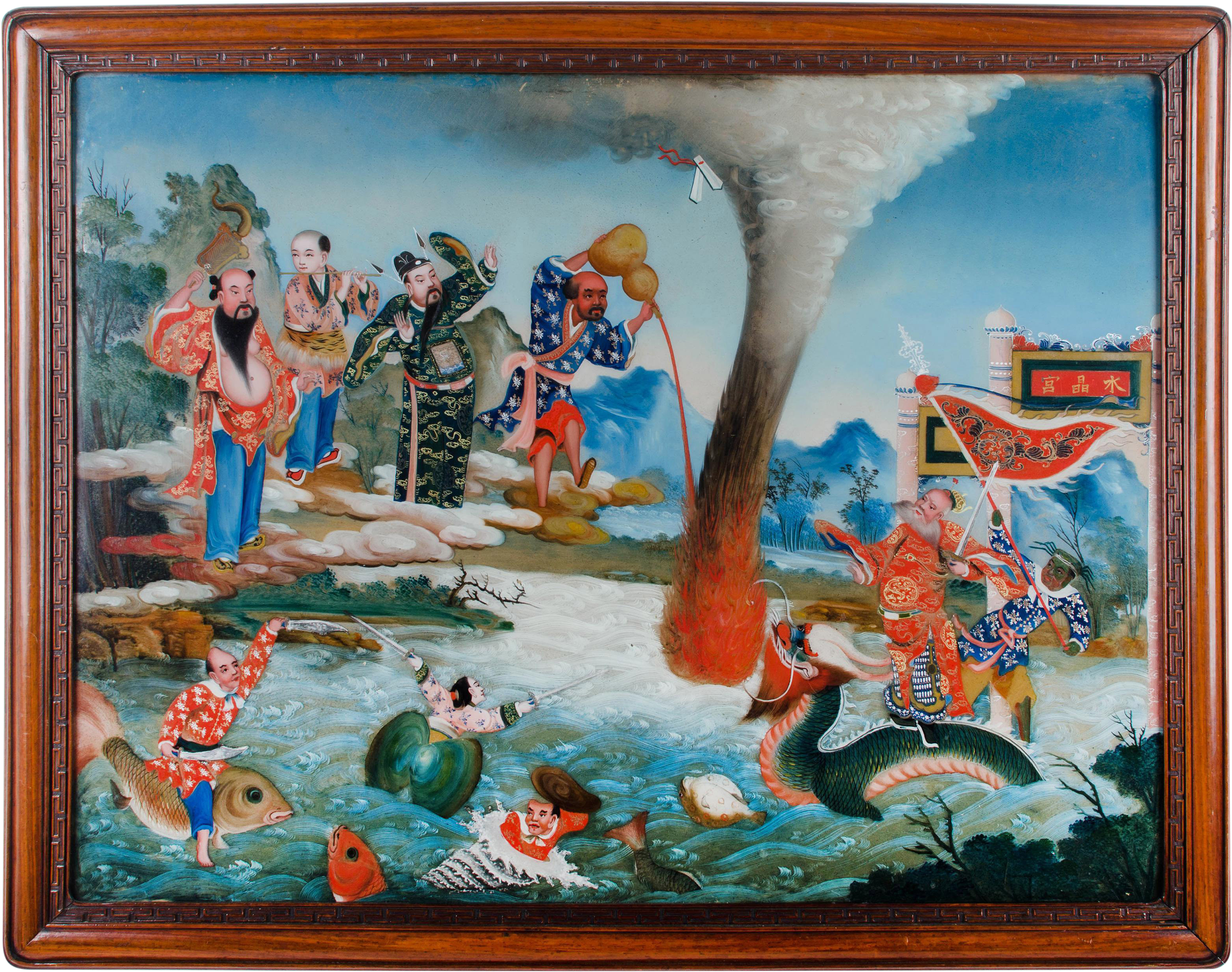 Chinese Reverse Of The - Painting (3200x3200), Png Download