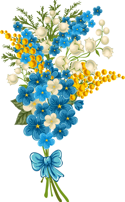 Content Png Altered Bottles Fabric Design And - Blue Flower Borders And Frame (498x800), Png Download