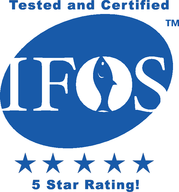 Highest Rating For Fish Oil Purity - Ifos (627x673), Png Download