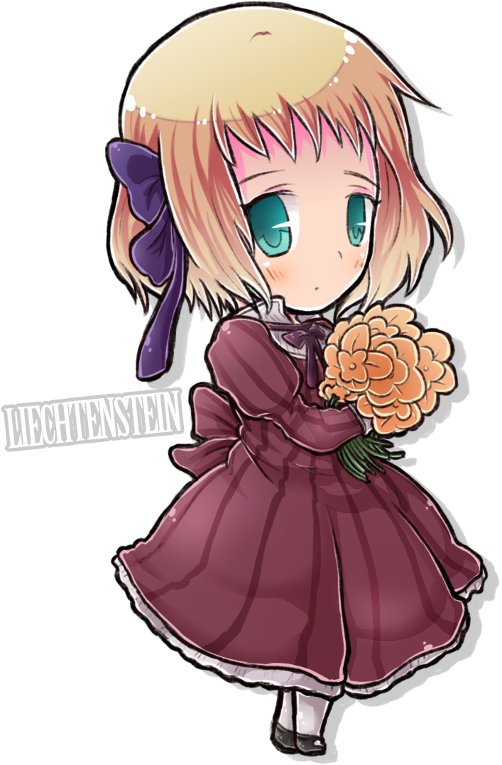 Hetalia Kertas Dinding Probably With Anime Called Hetalia - Hetalia Chibi Liechtenstein (721x1091), Png Download