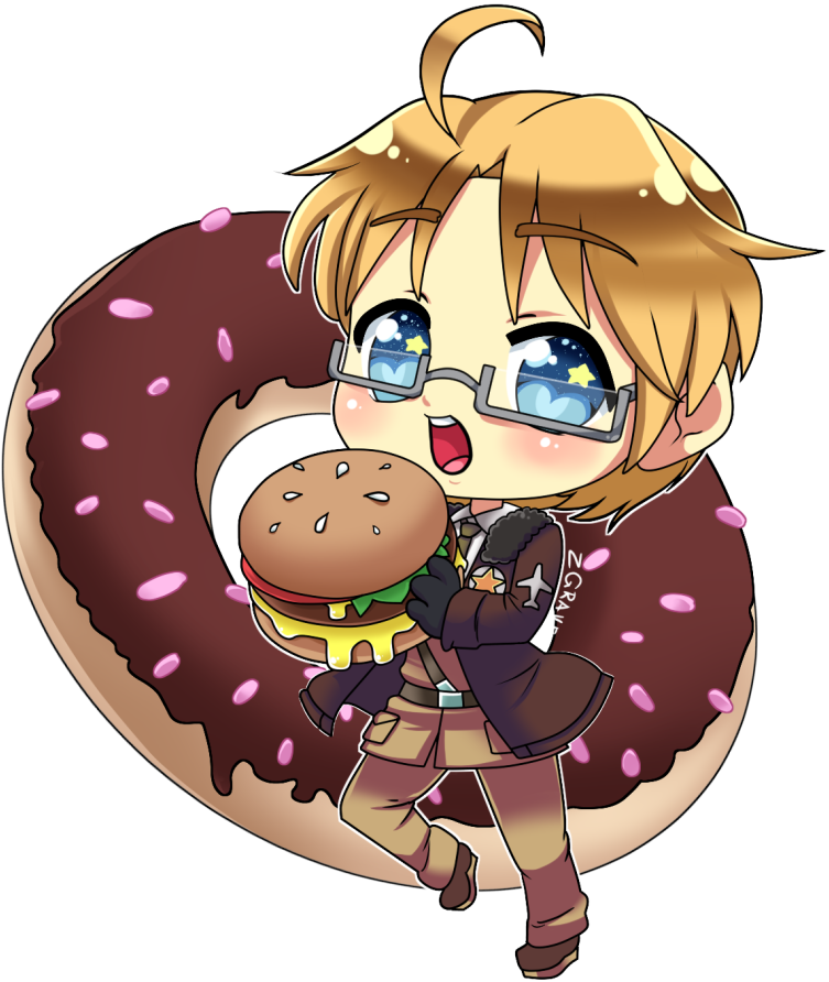 Hetalia America Chibi By Z - Cartoon (783x900), Png Download