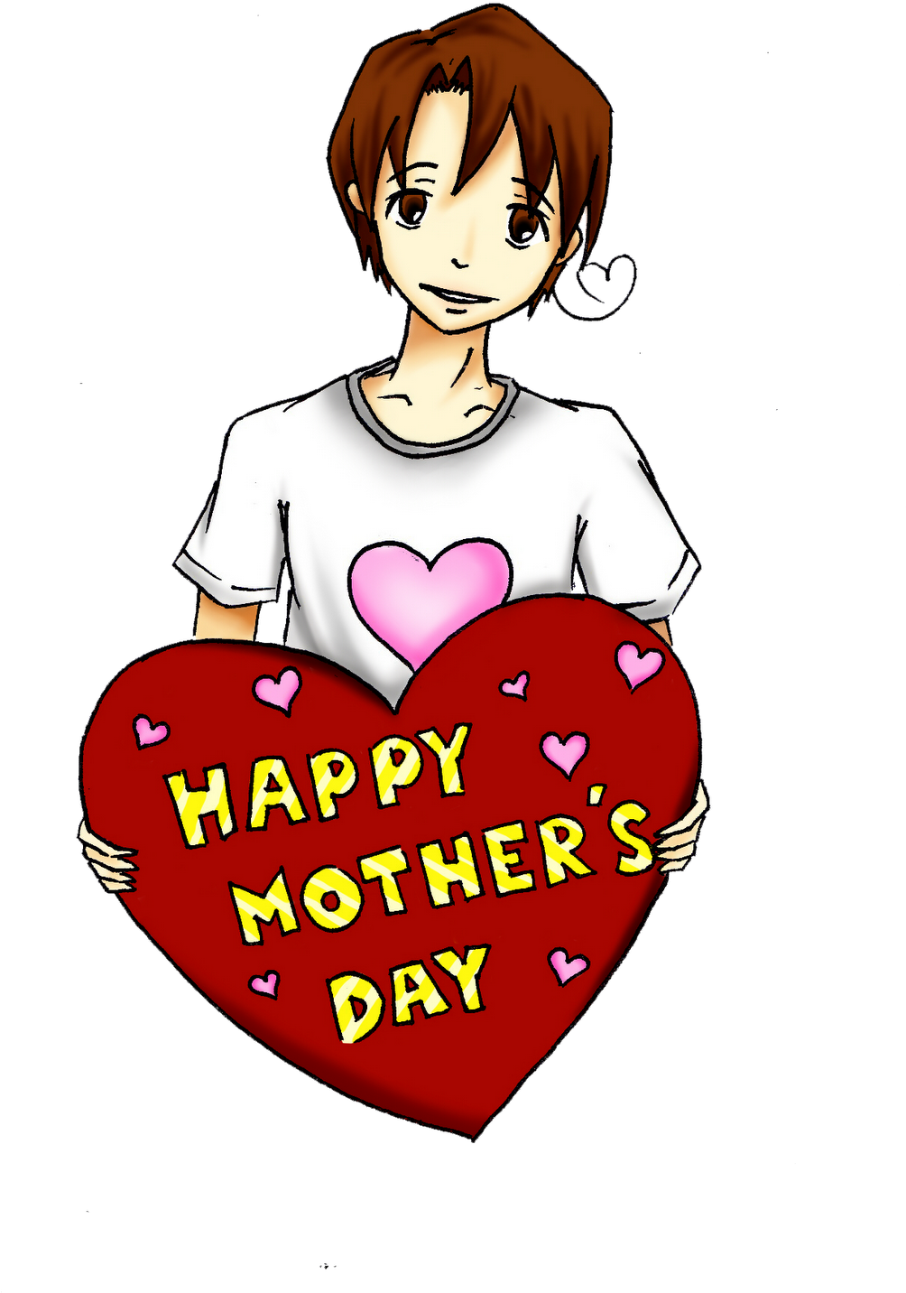 Happy Mother's Day To Every Mother In This World - Cartoon (1074x1600), Png Download