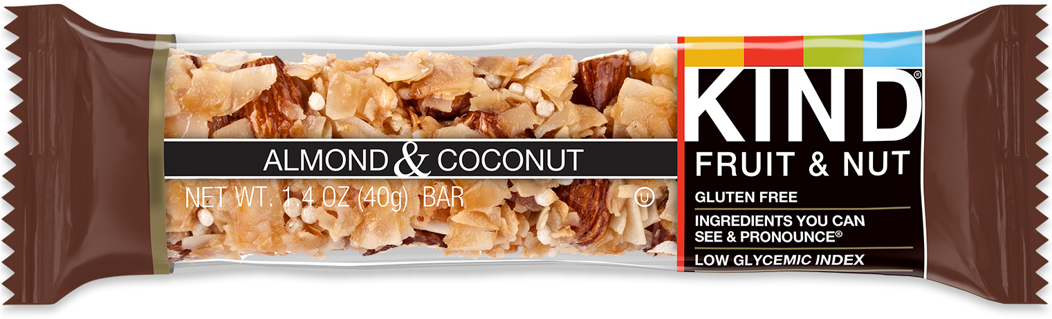 Almond & Coconut Bars - Kind Raspberry Cashew Chia (1520x1240), Png Download