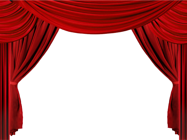 Curtain Clipart Press Button - Stage Curtain Clip Art (640x480), Png Download