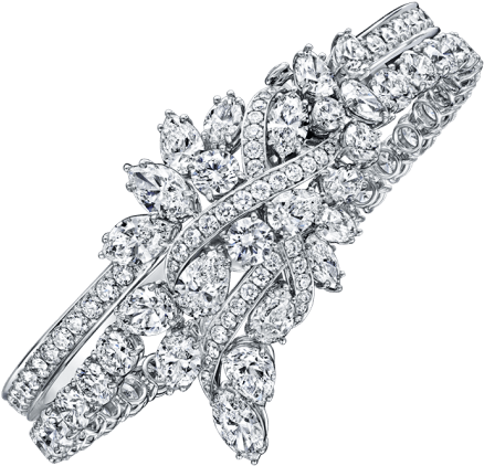 Secret Cluster By Harry Winston, Diamond Bracelet - Harry Winston Rose Bracelet (760x500), Png Download
