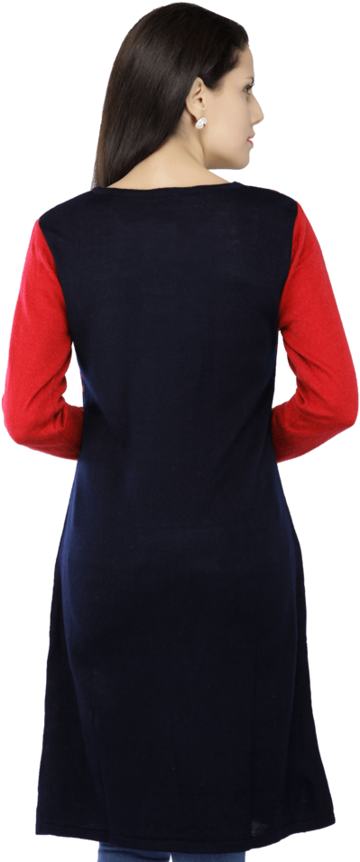Women Long Sleeves Knit Kurta - Photo Shoot (640x960), Png Download