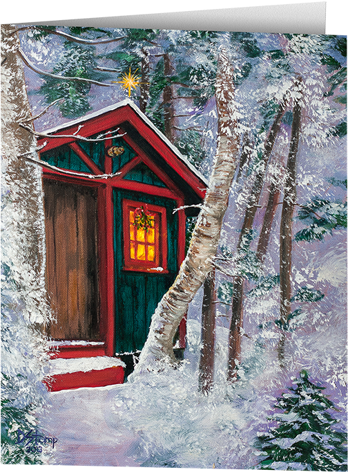 2013 Camp Christmas Card-folded - Outhouse (800x800), Png Download
