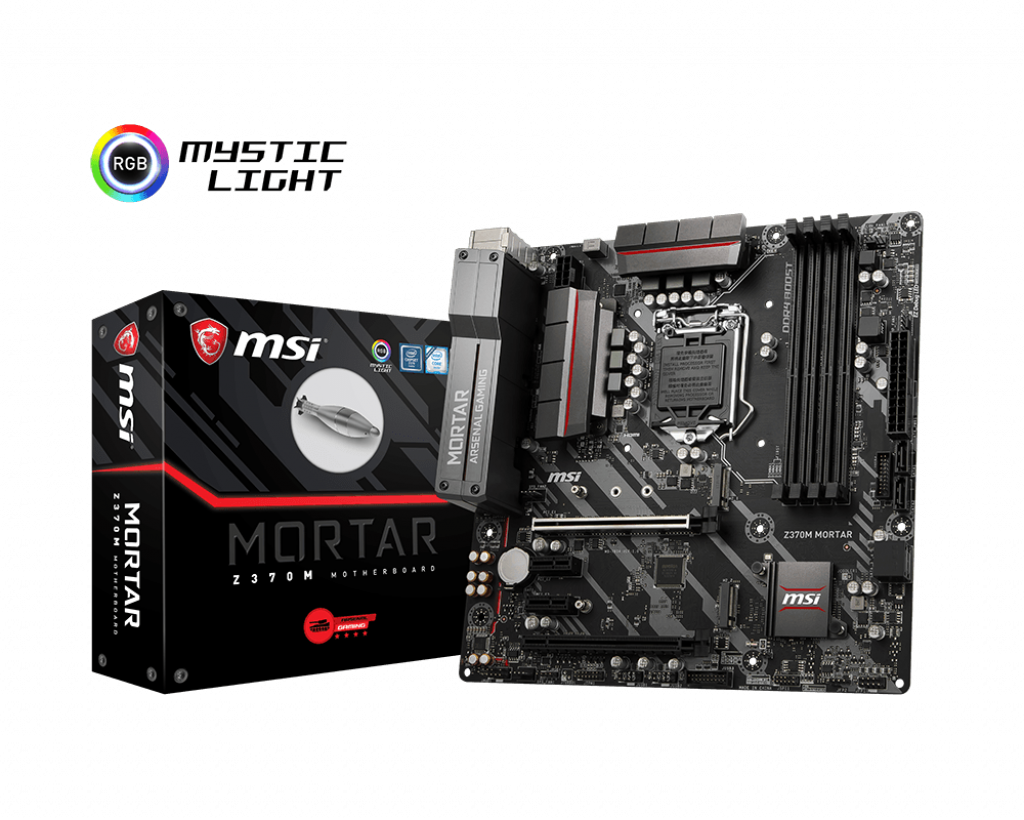 Intel Z370 Motherboards Z370m Mortar - Msi Z370m Mortar (1024x820), Png Download