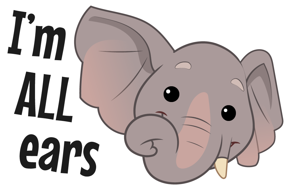 Wwf 🐼verified Account - I M All Ears Elephant (1007x663), Png Download