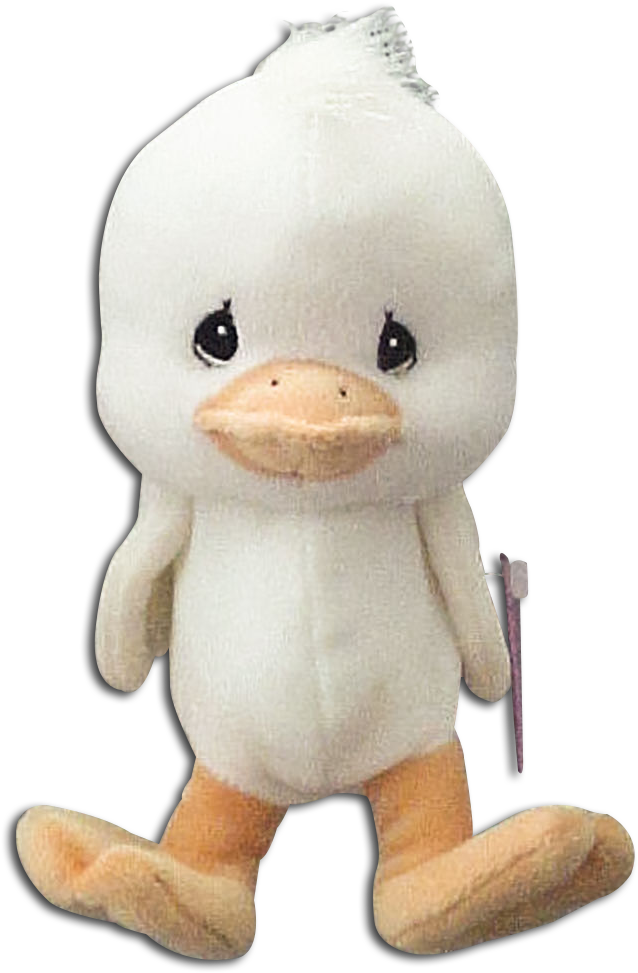 White Plush Duck Stuffed Animal - Animal Figure (750x1000), Png Download