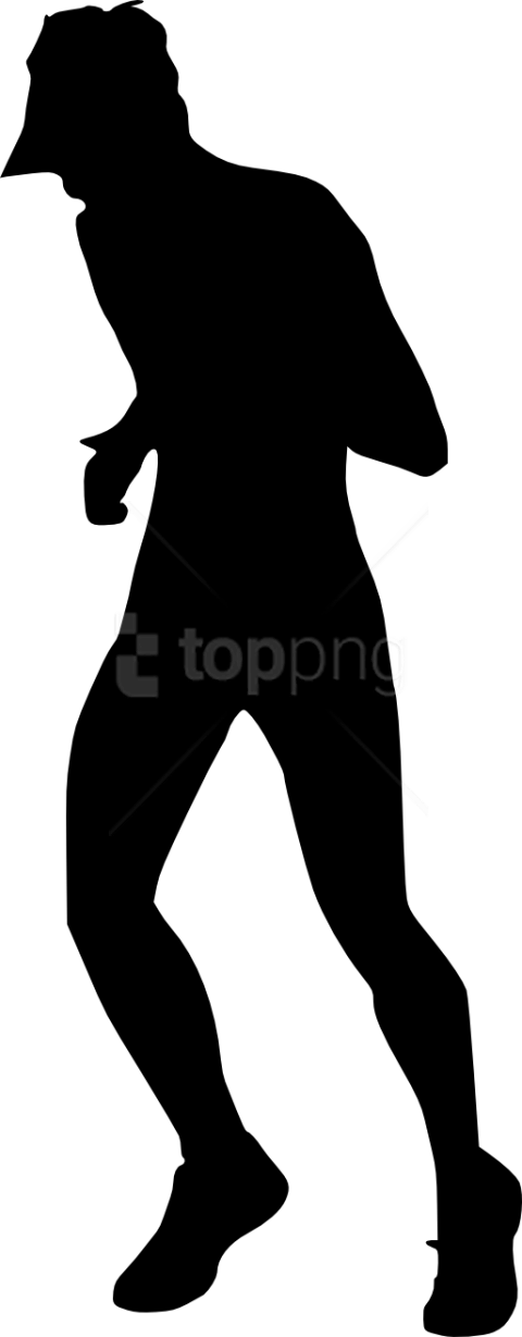 Free Png Man Running Silhouette Png Images Transparent - People Running Black Png (480x1228), Png Download