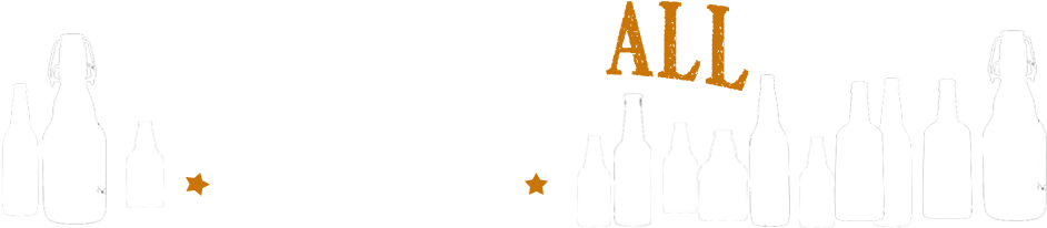 Half Price On All Bottle Beer More Bottles - Glass Bottle (1000x308), Png Download