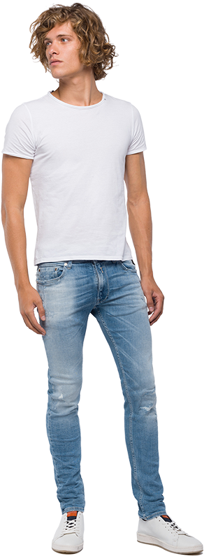 Jeans - Replay (380x830), Png Download