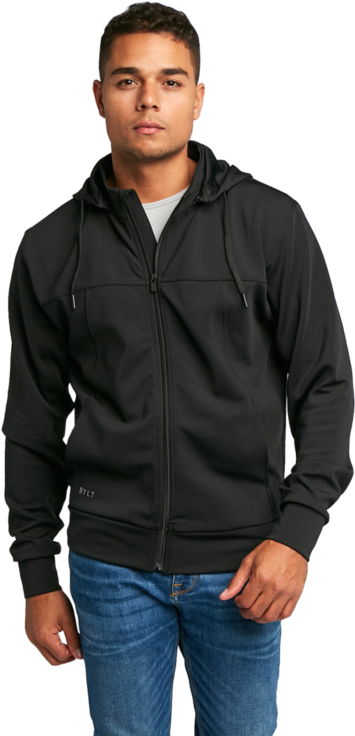 Tech Utility Jacket - Bella Canvas 3719 Unisex Fleece Pullover Hoodie (900x1146), Png Download