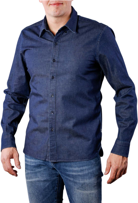 Levi's Ls Pacific Shirt Stretch Denim - Рубашки Мужские С Кнопками (490x653), Png Download