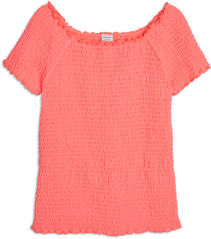 Smock Top Coral - Crochet (888x888), Png Download