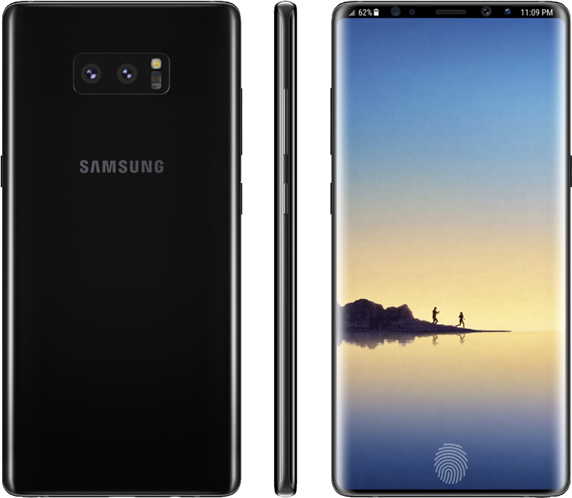 Samsung Galaxy Note 9 2018 Png Images - Galaxy Note 9 Midnight Black (1366x768), Png Download