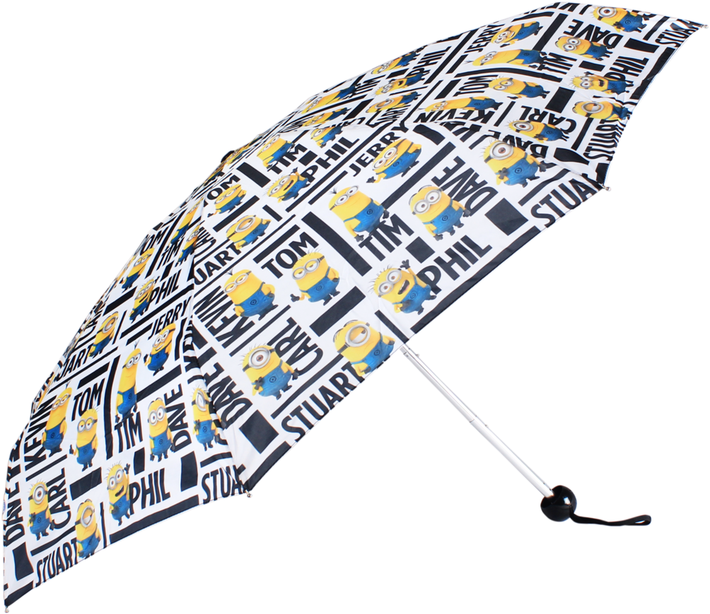 John's Minions Series 5 Fold Ladies Umbrella 585mm - Umbrella (1024x917), Png Download