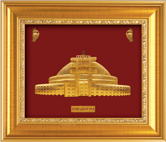 A7 Stupa Of Sanchi - Picture Frame (580x795), Png Download