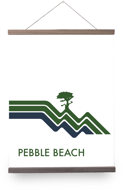 Pebble Beach Waves White Giclée Print - Graphic Design (989x987), Png Download