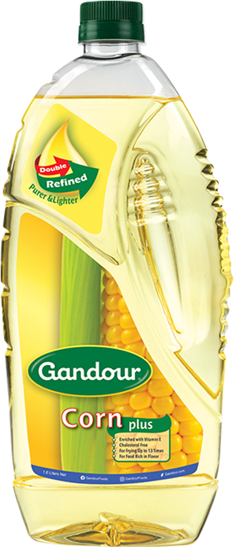 Gandour Corn Oil - Two-liter Bottle (1957x836), Png Download