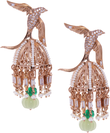 Lophorina Coronet Dazzlers - Earrings (554x706), Png Download