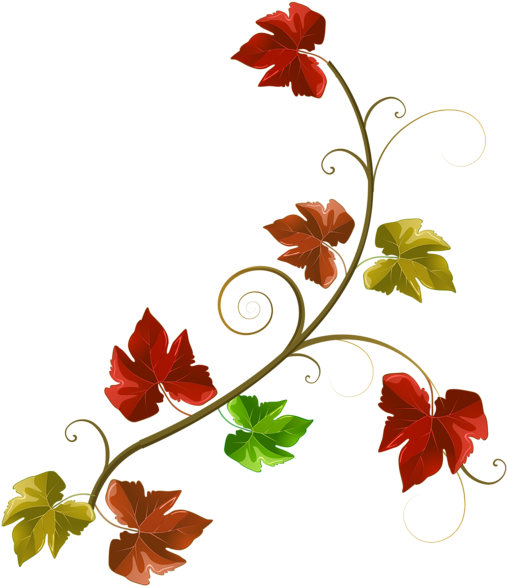 Autumn Leaves Decoration Clipart Png Image - Autumn Leaves Decoration Png (522x600), Png Download