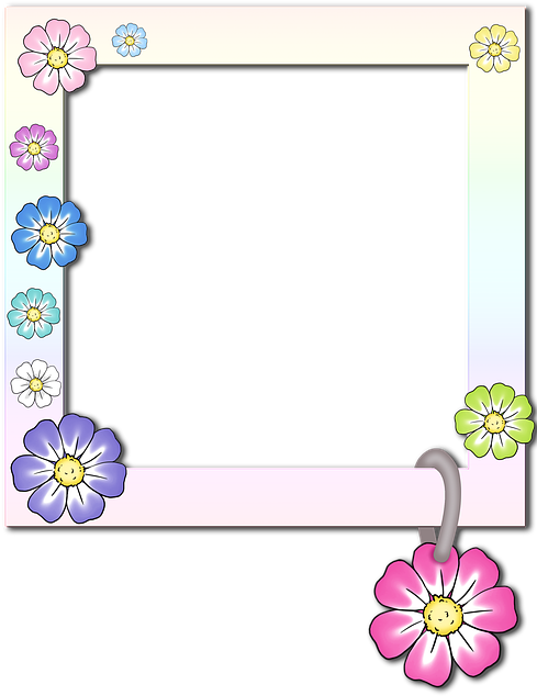 Photo Frame, Photo, Album, Flower, Colored - Picture Frame (494x640), Png Download
