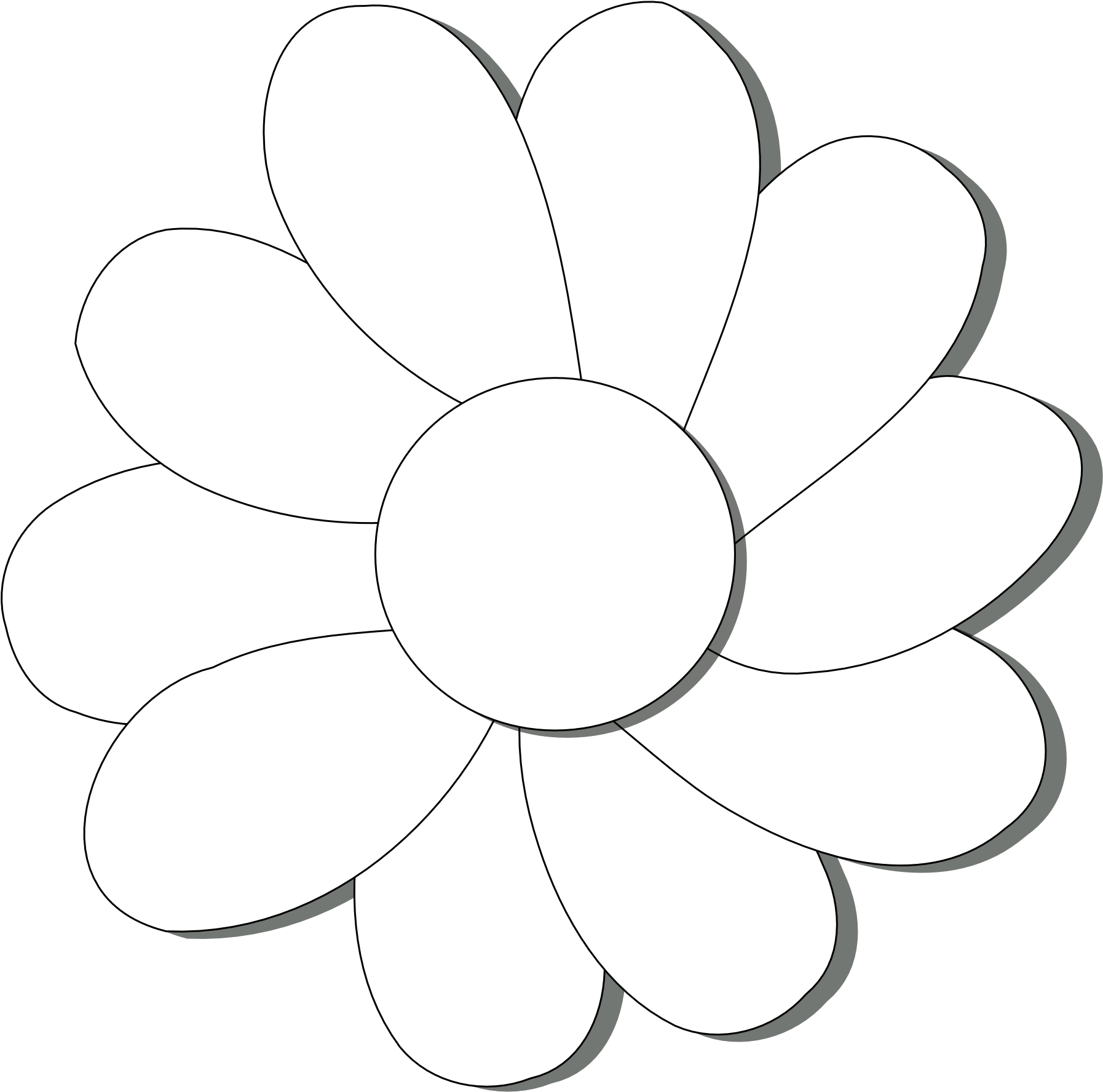 Black And White Floral Wallpaper Black And White Flower - Flower Layout Black And White (1969x2009), Png Download