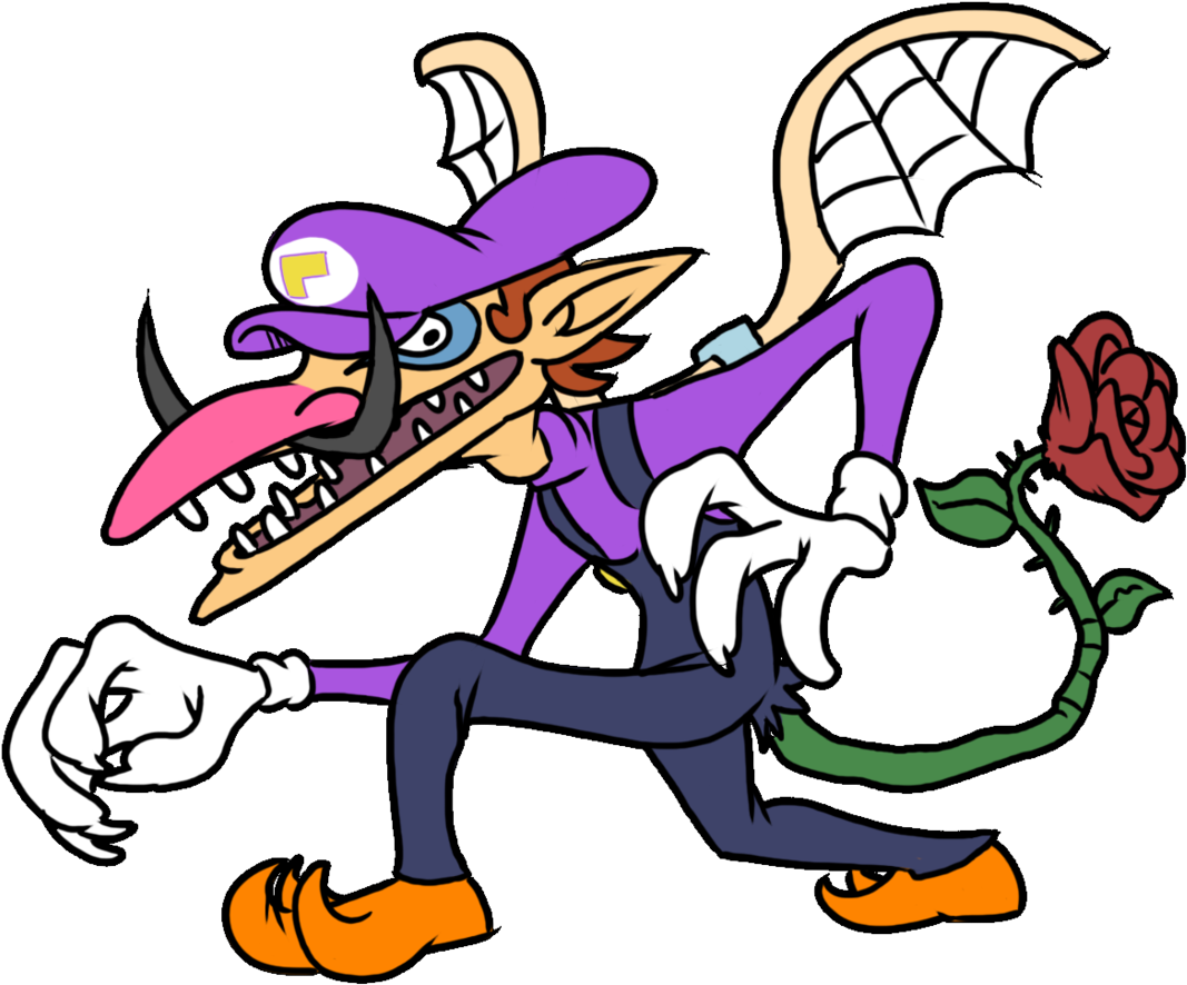 Look It Is Waluigi He Made It Into Smash After All - Cartoon (1280x1280), Png Download