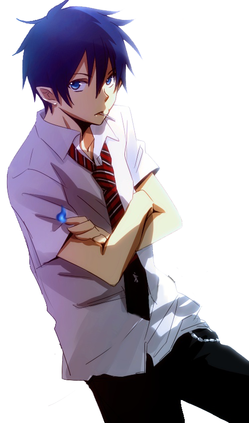 1st Year - Anime Blue Exorcist Rin (500x850), Png Download
