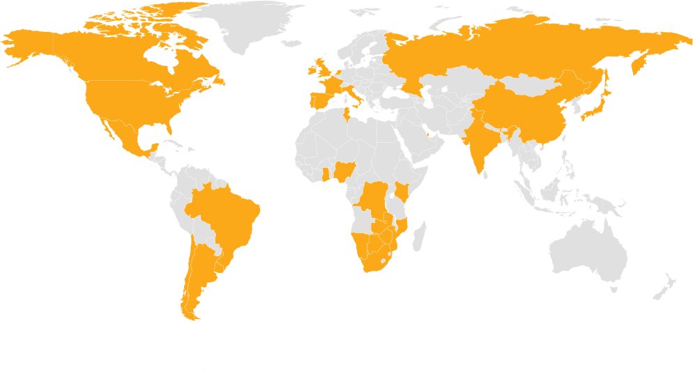 Global Coverage - World Map Uae (994x537), Png Download