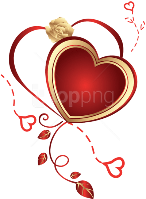 Free Png Heart With Rose Png - Png Heart (480x652), Png Download