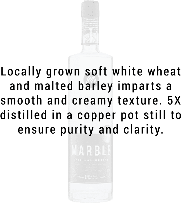 Marble Distillery Vodka 750ml - Glass Bottle (800x800), Png Download
