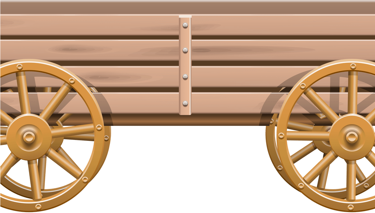 Cart Clipart Wooden Wheelbarrow - Cart (1200x715), Png Download