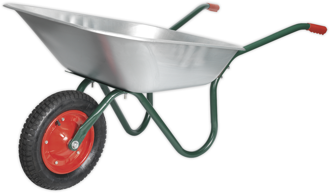Product Image Product Image - Sealey Wb65 Wheelbarrow 65ltr Galvanized (1200x1200), Png Download