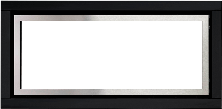 Black Fascia With Stainless Steel Inner Door Trim For - Ivory (856x460), Png Download