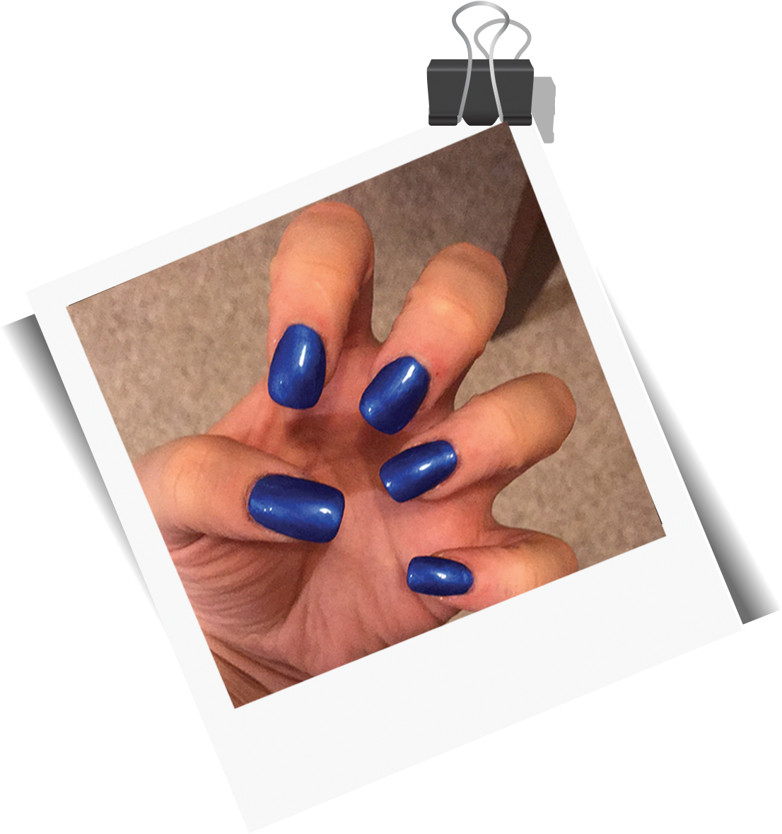 Download Polaroid Blue Nails Nail Polish Full Size PNG Image PNGkit