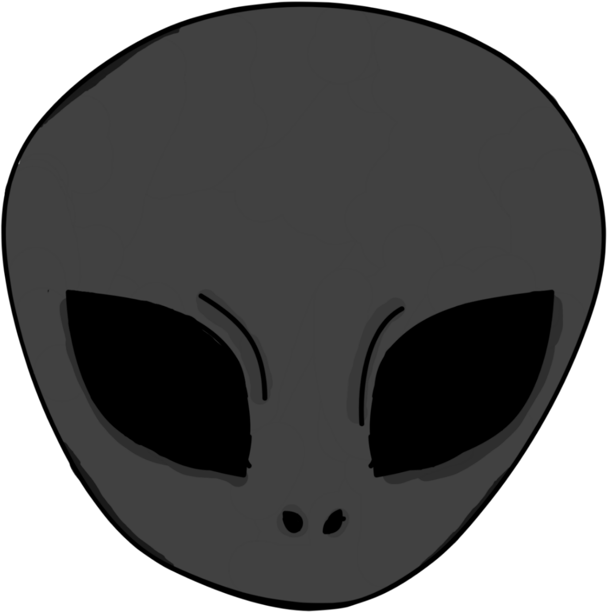 Alien Aliens Black Tumblr Galaxy Png Tumblr Transparent - Skull (2289x2289), Png Download