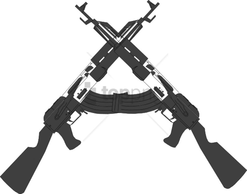 Download Free Png Download Guns Crossed Png Images Background - 2 Ak 47
