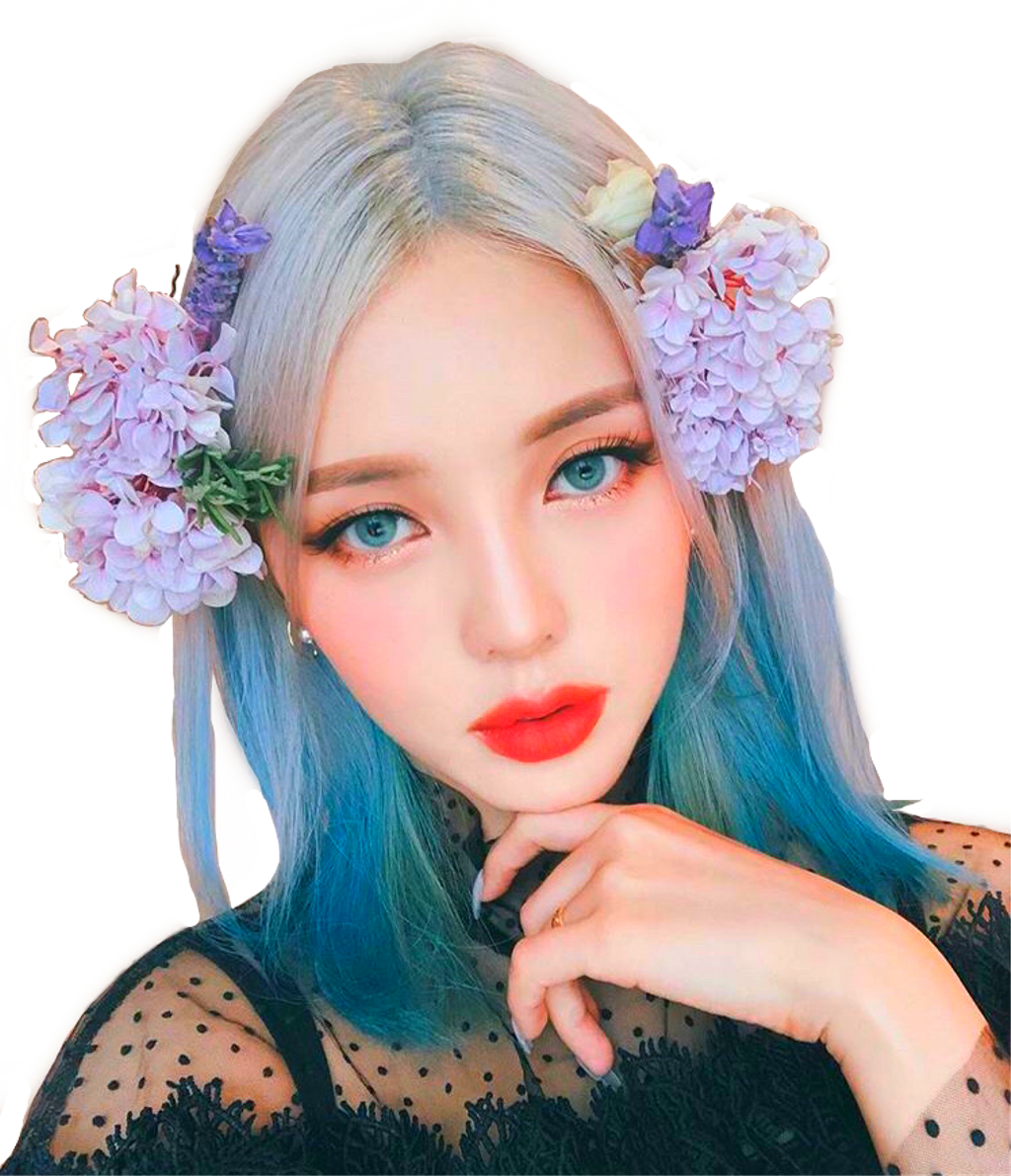 #ponysmakeup #pony #blue #hair #ulzzang #girl #makeup - Park Hye Min (1024x1191), Png Download