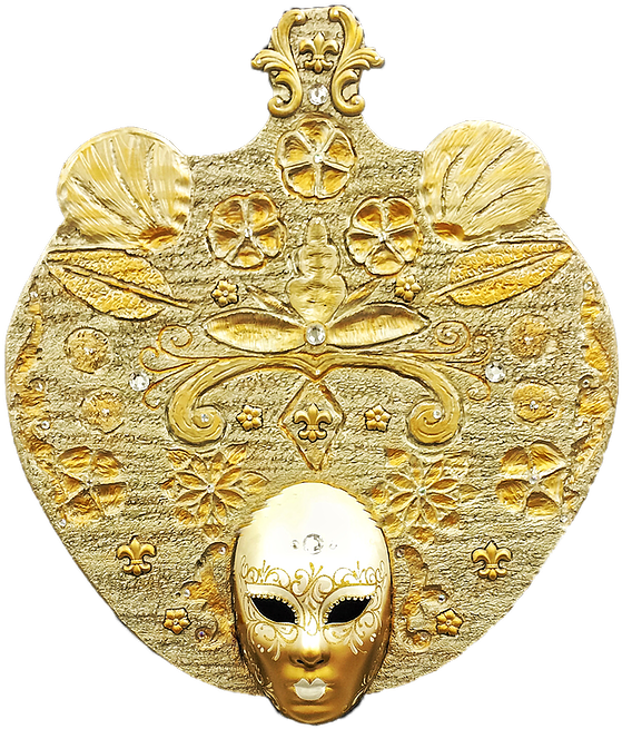 Hand-carved Wooden Venetian Mask - Mask (584x678), Png Download