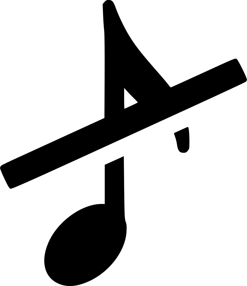 Note Mute Svg Icon (848x980), Png Download