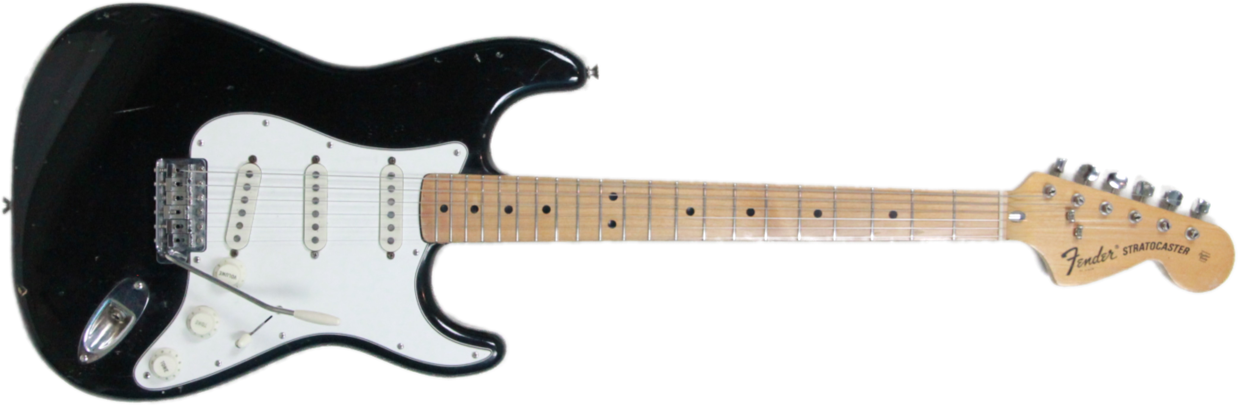 1974 Fender Stratocaster - Fender American Pro Strat Black (4499x1825), Png Download