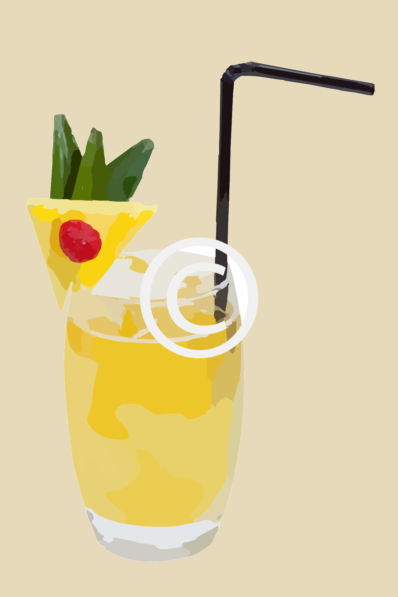 Tiger, Juice, Juices, Juicing - Cocktail Clipart (1281x1920), Png Download