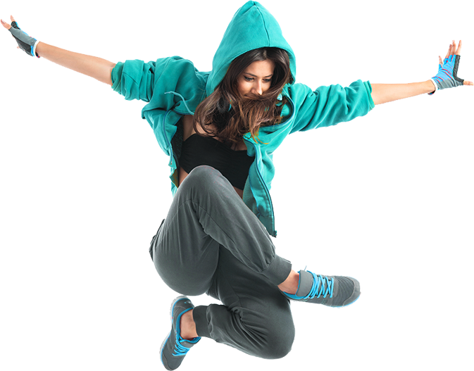 Hiphop Girl Blue - Aula De Ritmos Png (673x527), Png Download