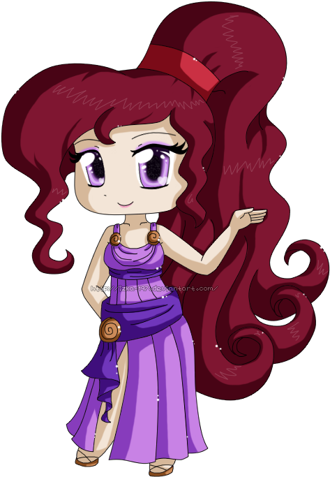 Hercules Clipart Megara - Meg From Hercules Chibi (500x700), Png Download