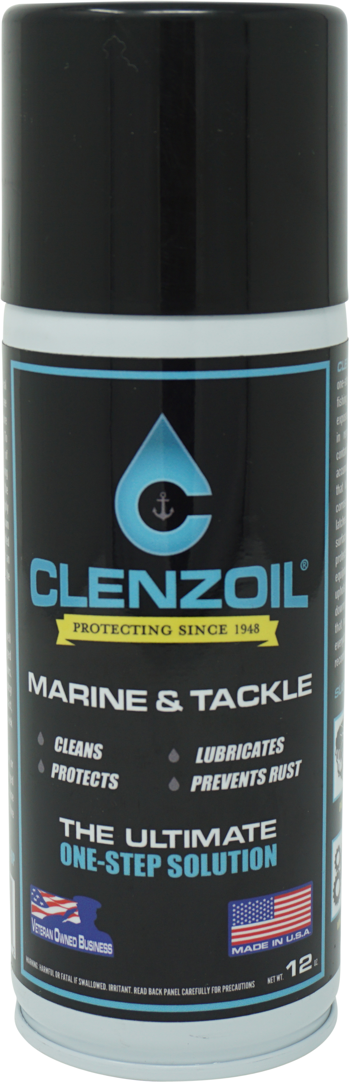 Clenzoil 2182 Marine & Tackle Aerosol 12 Oz - Bottle (1476x3884), Png Download
