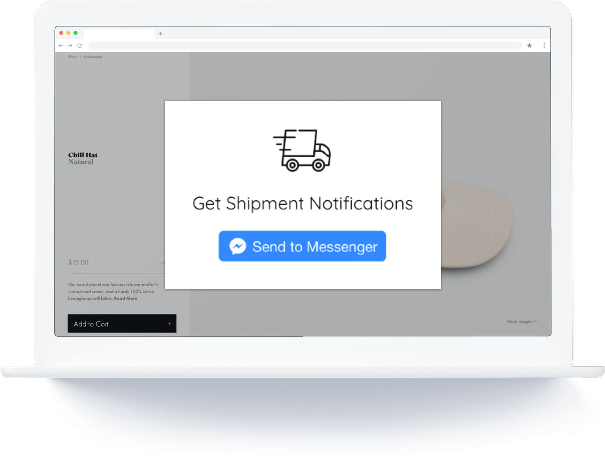 Justuno Facebook Messenger - Display Device (1300x983), Png Download