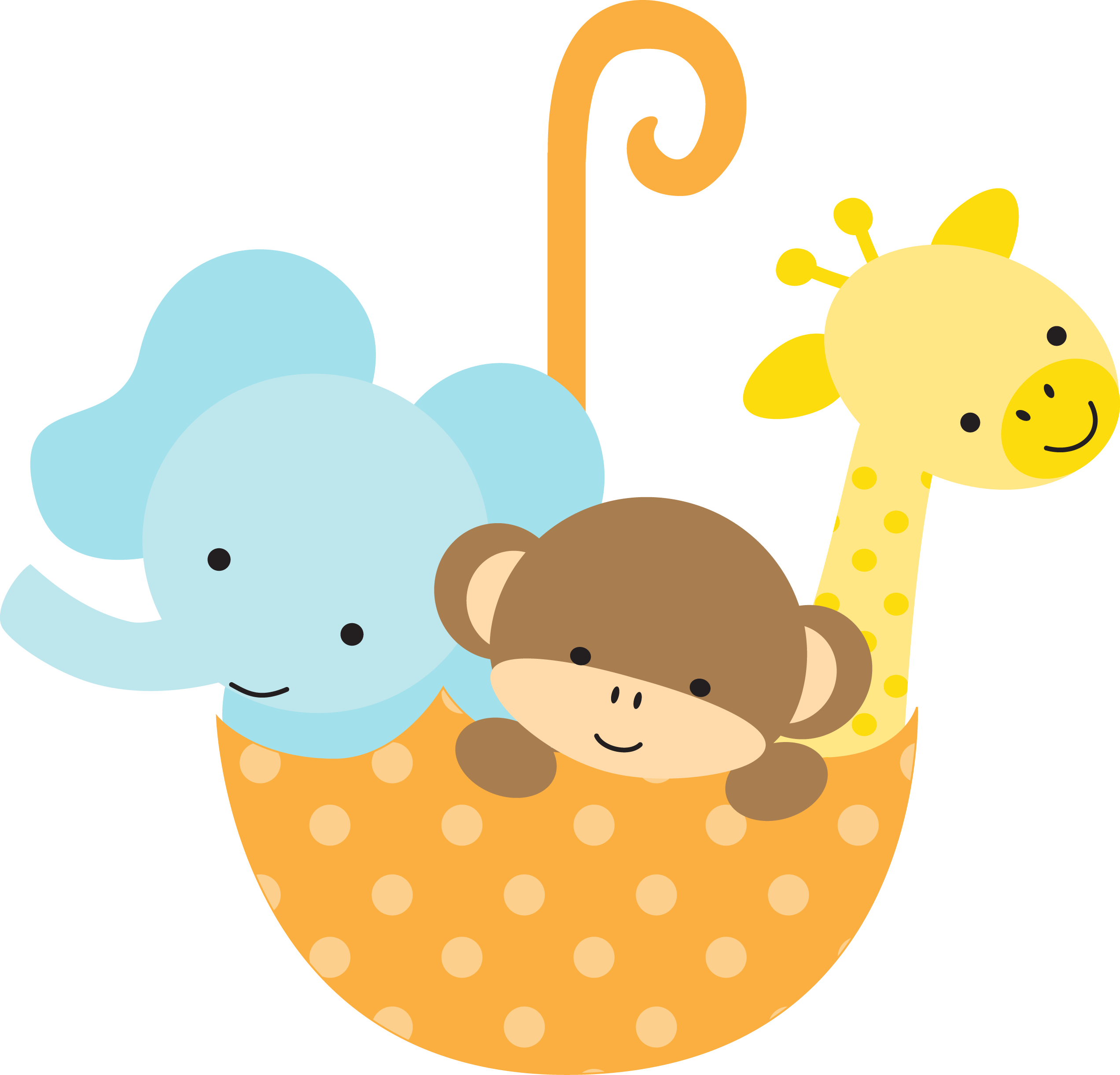 Safari Baby Shower Clipart - Gender Neutral Baby Shower Clip Art (2544x2441), Png Download
